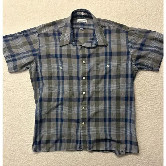 pierre cardin short sleeve dress shirts 80'sOld Pierre Cardin Silk Patterned S/S Shirt